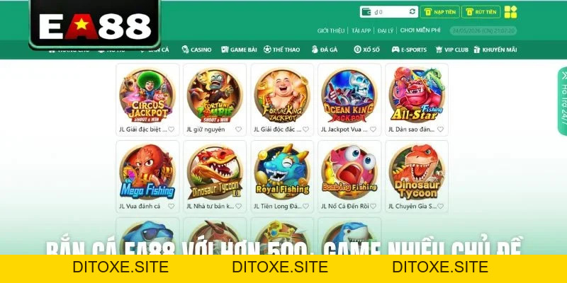 Bắn Cá EA88 - Chinh Phục Đại Dương Rinh Thưởng Cực Khủng - DITOXE