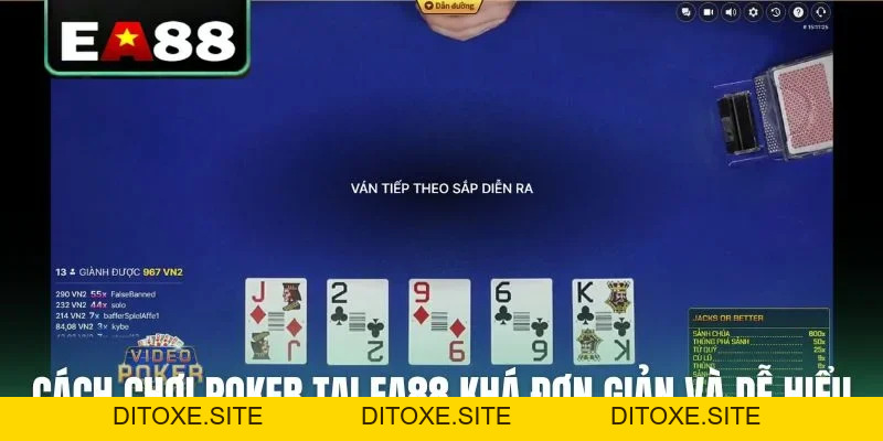 Cách Chơi Poker Chuẩn Quốc Tế Dành Cho Tân Thủ Dễ Hiểu - DITOXE