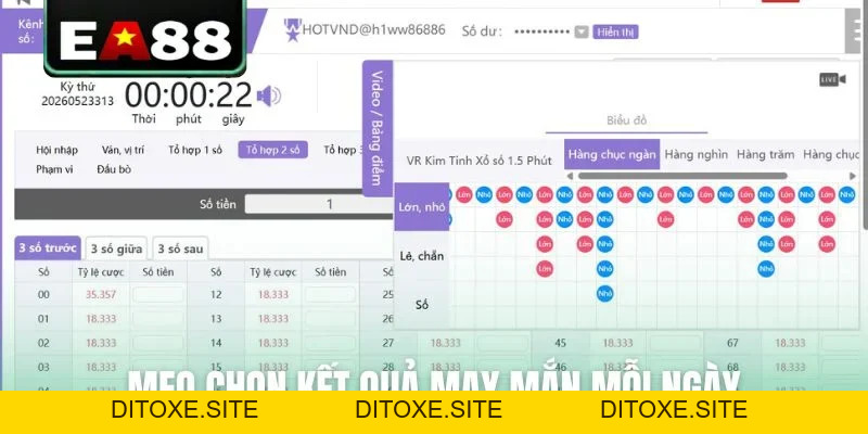 Xổ Số EA88 - Sảnh Cược Lô Đề Trực Tuyến Thưởng Hậu Hĩnh - DITOXE