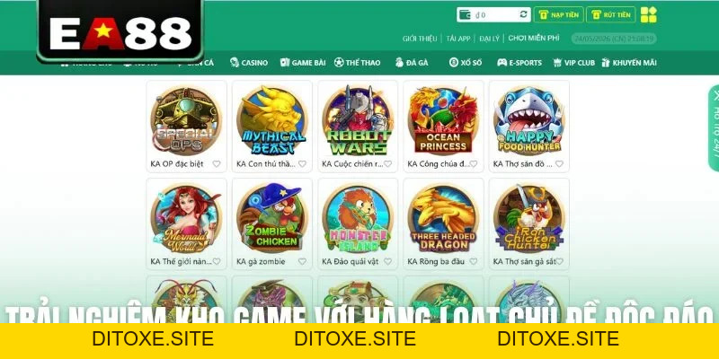 Bắn Cá EA88 - Chinh Phục Đại Dương Rinh Thưởng Cực Khủng - DITOXE