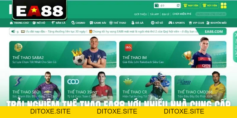 Thể Thao EA88: Sân Chơi Cá Độ Đẳng Cấp Và Chuyên Nghiệp - DITOXE